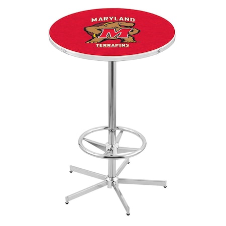 Holland Bar Stool Co 42" Chrome Maryland Pub Table L216C4228Mrylnd
